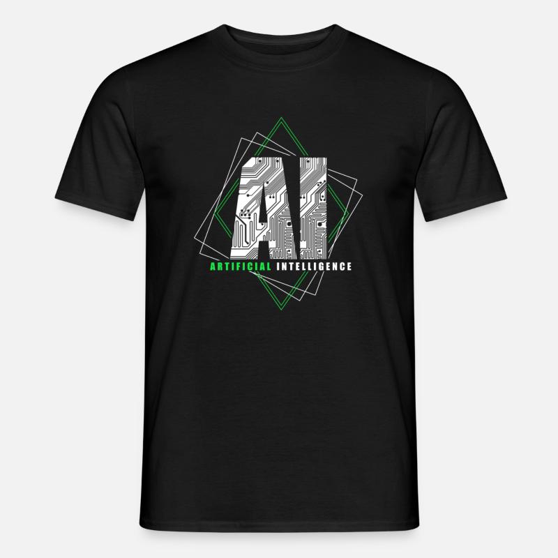 Künstliche Intelligenz Geschenk KI AI Technologie - Männer T-Shirt - Schwarz
