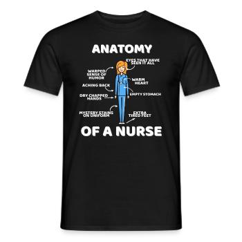 Lustige Anatomie einer Krankenschwester - Männer T-Shirt - Schwarz - Vorne - AI Model Male 178 light (178cm)