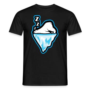 Polar bear gift baby bear kids snow - Men's T-Shirt - black - Front - AI Model Male 178 light (178cm)