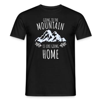 Going To The Mountains Is Like Going Home - Men's T-Shirt - black - Front - AI Model Male 178 light (178cm)