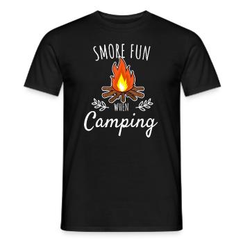 Camping - Männer T-Shirt - Schwarz - Vorne - AI Model Male 178 light (178cm)