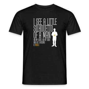 Je vois un petit silhouetto d'homme - Mangue - T-shirt homme - noir - Devant - AI Model Male 178 light (178cm)