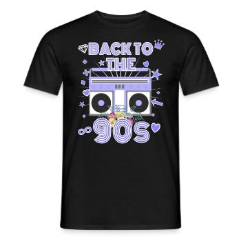 90er Jahre - Männer T-Shirt - Schwarz - Vorne - AI Model Male 178 light (178cm)