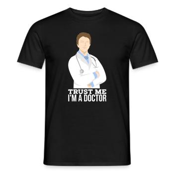 Funny saying doctor doctor medic gift - Men's T-Shirt - black - Front - AI Model Male 178 light (178cm)
