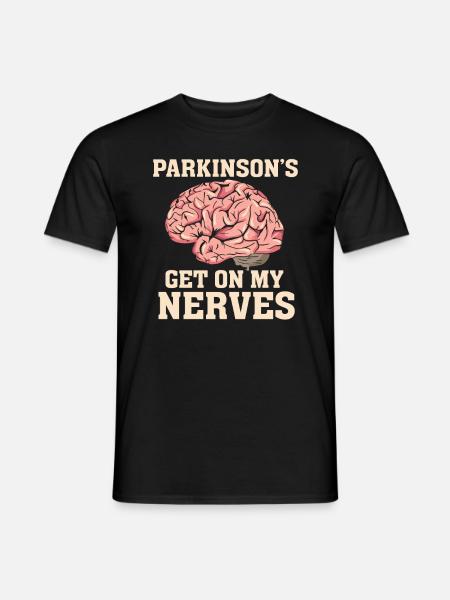 Cadeau d'humour malade de Parkinson - T-shirt homme - noir