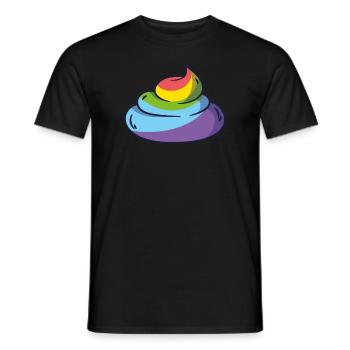 Unicorn heap of feces dumplings AA poop shit - Men's T-Shirt - black - Front - AI Model Male 178 light (178cm)
