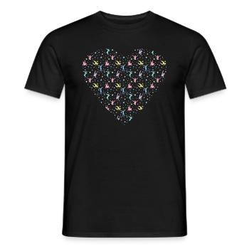 Gymnastique Féminine Silhouette Coeur - T-shirt homme - noir - Devant - AI Model Male 178 light (178cm)