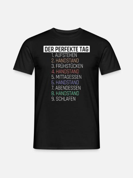Handstand Turnen Geschenk - Männer T-Shirt - Schwarz