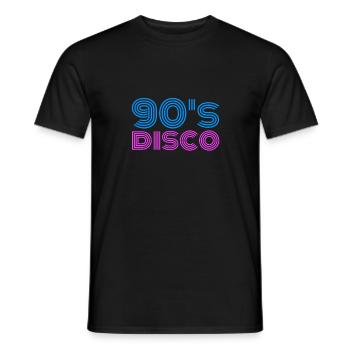 90s 90er Jahre Outfit 90's Disco Party Geschenk - Männer T-Shirt - Schwarz - Vorne - AI Model Male 178 light (178cm)