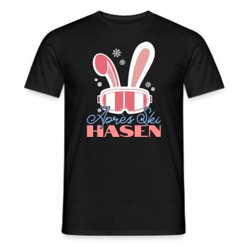 Ski Häschen Skihasen Skihaserl Outfit Apres Ski - Männer T-Shirt - Schwarz - Vorne - AI Model Male 178 light (178cm)