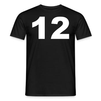 12th birthday - Men's T-Shirt - black - Front - AI Model Male 178 light (178cm)