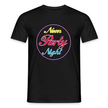 Neon party UV night shirt für feiern als Geschenk - Männer T-Shirt - Schwarz - Vorne - AI Model Male 178 light (178cm)
