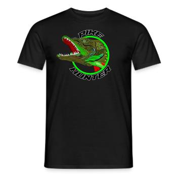 Hechtjäger - Männer T-Shirt - Schwarz - Vorne - AI Model Male 178 light (178cm)