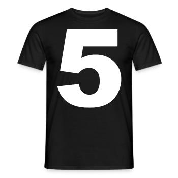 5 Fünf Zahl Alter Lebensalter Geburtstag Geburtsta - Männer T-Shirt - Schwarz - Vorne - AI Model Male 178 light (178cm)