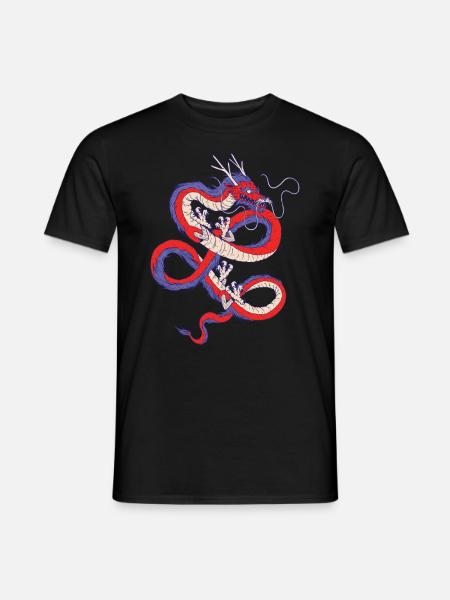 Tshirt mit chinesischem Drachen chinesischer China - Männer T-Shirt - Schwarz