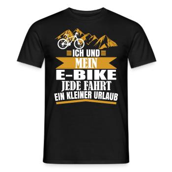 Fahrradfahrer Ebike Fahrradmotiv Geschenk - Männer T-Shirt - Schwarz - Vorne - AI Model Male 178 light (178cm)