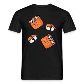 Sushi Bad Lustiges Design für Japan Fans - Männer T-Shirt - Schwarz - Vorne - AI Model Male 178 light (178cm)