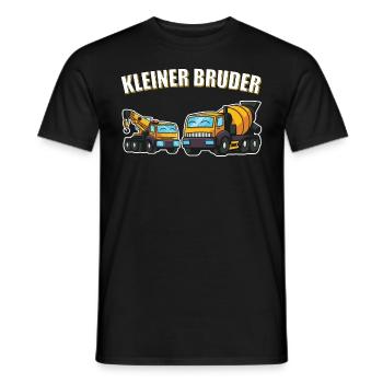 Kranwagen Mischwagen kleiner Bruder Baustelle Kind - Männer T-Shirt - Schwarz - Vorne - AI Model Male 178 light (178cm)
