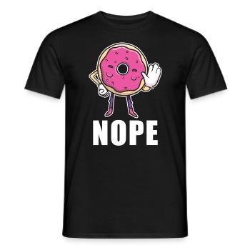 donut nope no not today - Men's T-Shirt - black - Front - AI Model Male 178 light (178cm)