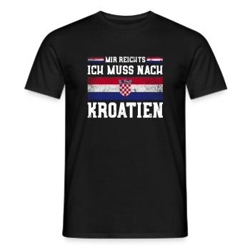 Kroatien Urlaub Geschenk Flagge Camping in Istiren - Männer T-Shirt - Schwarz - Vorne - AI Model Male 178 light (178cm)