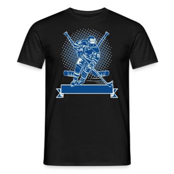 Eishockey Eishockeyspieler Selbstgestalten - Männer T-Shirt - Schwarz - Vorne - AI Model Male 178 light (178cm)