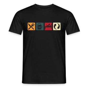 Eat Sleep sex Geschenk Leben Algorithmus - Männer T-Shirt - Schwarz - Vorne - AI Model Male 178 light (178cm)