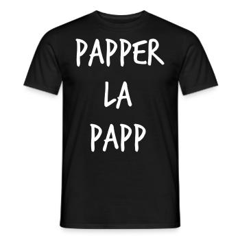 Spruch - Papperlapapp - Männer T-Shirt - Schwarz - Vorne - AI Model Male 178 light (178cm)