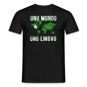 Esperanto Plansprache Wörterbuch Sprache der Welt - Männer T-Shirt - Schwarz - Vorne - AI Model Male 178 light (178cm)