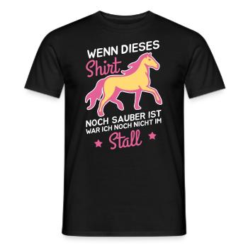 Wenn dieses noch sauber ist war nicht im Stall - Männer T-Shirt - Schwarz - Vorne - AI Model Male 178 light (178cm)