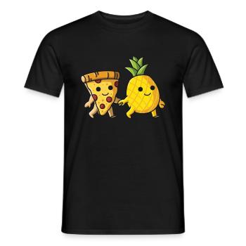 Pizza Hawaï Pizza Ananas Manger Pizza & Ananas - T-shirt homme - noir - Devant - AI Model Male 178 light (178cm)