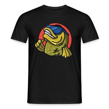 Karpfen Angler Anglergeschenke Geschenk AnglerPapa - Männer T-Shirt - Schwarz - Vorne - AI Model Male 178 light (178cm)