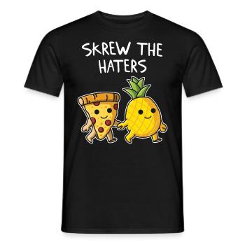 Pizza Hawaii Manger Pizza Ananas Love is Love - T-shirt homme - noir - Devant - AI Model Male 178 light (178cm)