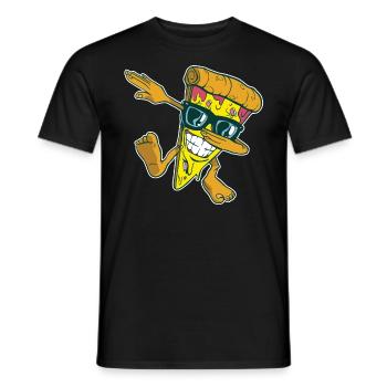 Pizza pizza maker manger pizza drôle de pizza - T-shirt homme - noir - Devant - AI Model Male 178 light (178cm)