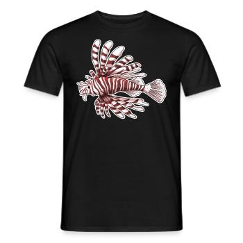 Lionfish lionfish poisonous fish red - Men's T-Shirt - black - Front - AI Model Male 178 light (178cm)