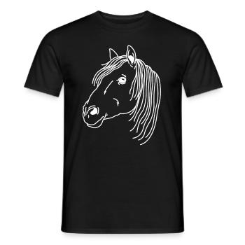 Pferd Mädchen Pferd Damen Reiterin für kinder - Männer T-Shirt - Schwarz - Vorne - AI Model Male 178 light (178cm)