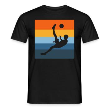 Soccer Footballer Rainbow Playing Soccer Boy - Men's T-Shirt - black - Front - AI Model Male 178 light (178cm)