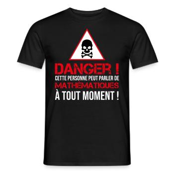 Cette personne peut parler de math à tout moment ! - T-shirt homme - noir - Devant - AI Model Male 178 light (178cm)