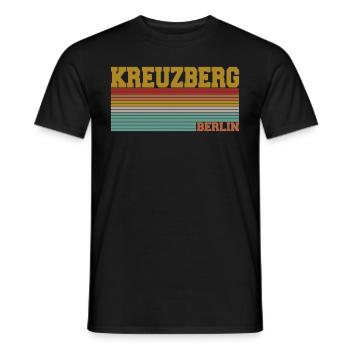 Berlin Kreuzberg - Männer T-Shirt - Schwarz - Vorne - AI Model Male 178 light (178cm)