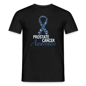 Prostate cancer gift in support of cancer - Men's T-Shirt - black - Front - AI Model Male 178 light (178cm)