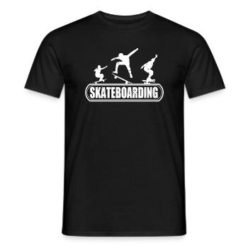 Skateboarder Skateboarder Skateboarder - Männer T-Shirt - Schwarz - Vorne - AI Model Male 178 light (178cm)