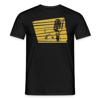 Microphone Microphone Music Singer Singer - Men's T-Shirt - black - Front - AI Model Male 178 light (178cm)