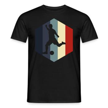 Football football football club Footballer gift - Men's T-Shirt - black - Front - AI Model Male 178 light (178cm)