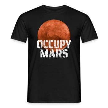 Occupy Mars Mission to Mars Space Explorer - Men's T-Shirt - black - Front - AI Model Male 178 light (178cm)