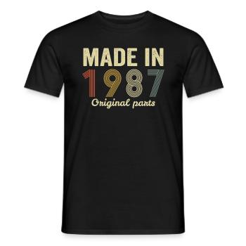 made in 1987 original parts - T-shirt homme - noir - Devant - AI Model Male 178 light (178cm)