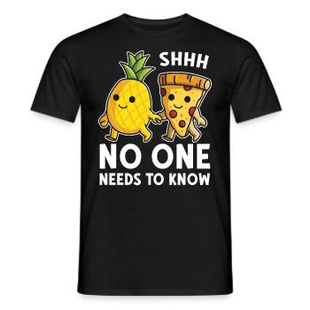 Pizza Hawaii Ananas Pizza essen Pizza & Ananas - Männer T-Shirt - Schwarz - Vorne - AI Model Male 178 light (178cm)