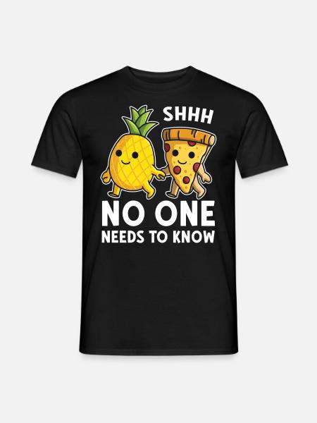 Pizza Hawaii Ananas Pizza essen Pizza & Ananas - Männer T-Shirt - Schwarz