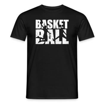 Basketball t shirt basketballer - T-shirt homme - noir - Devant - AI Model Male 178 light (178cm)
