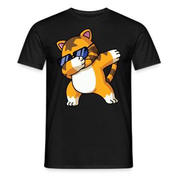 Dabbing Tiger Lustig Schlafanzug Kostüm - Männer T-Shirt - Schwarz - Vorne - AI Model Male 178 light (178cm)