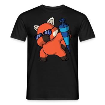Cute red Panda Dabbing Pajama costume - Men's T-Shirt - black - Front - AI Model Male 178 light (178cm)