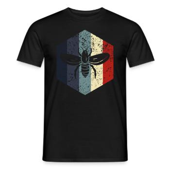 Imker Biene Retro Imkerin Geschenke - Männer T-Shirt - Schwarz - Vorne - AI Model Male 178 light (178cm)